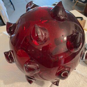 1960's Hand Blown Art Glass Light Fixture